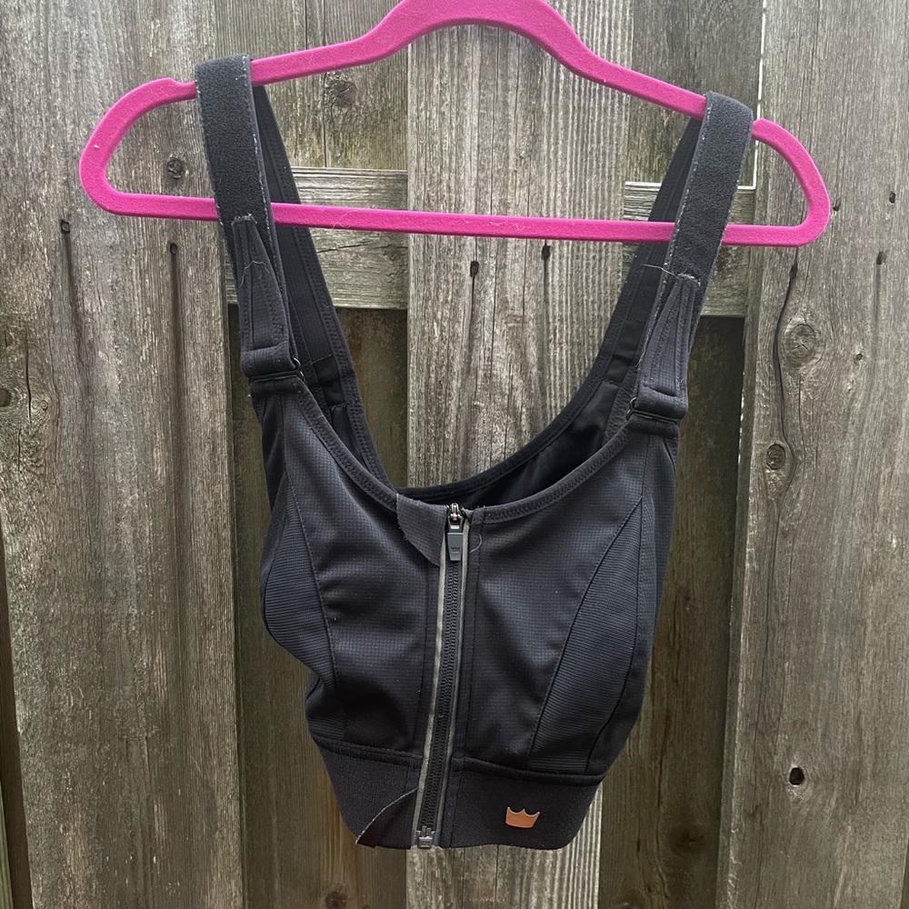 SheFit zip front sports bra